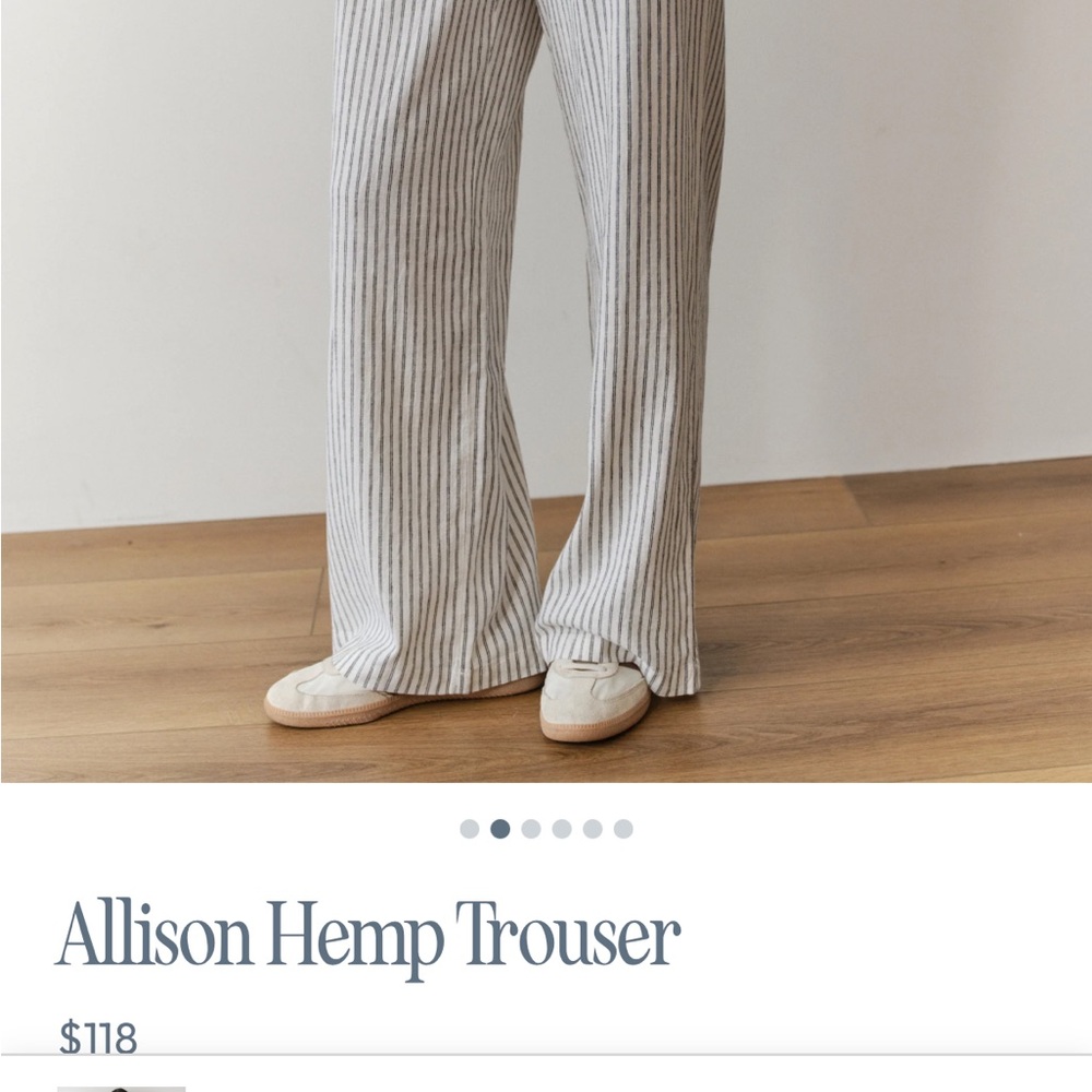 Marine Layer Black and White Striped Pants